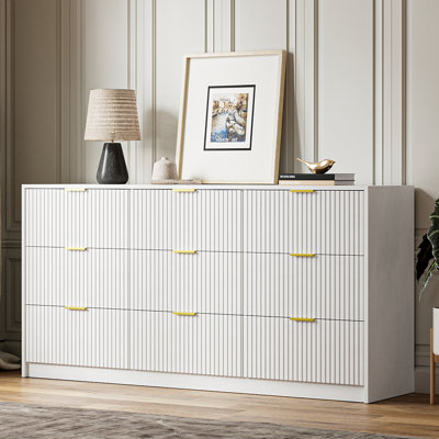 Commode 9 tiroirs Aphan, l 63 po
