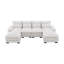 Canapé-lit modulaire moderne symétrique en U à 6 places avec coussins décoratifs