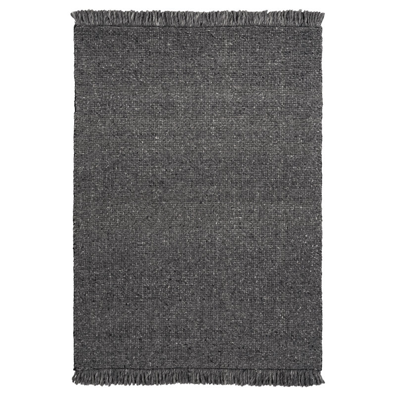 Montas Uni Hand Woven Area Rug, Rectangular 160 x 230cm, Anthracite