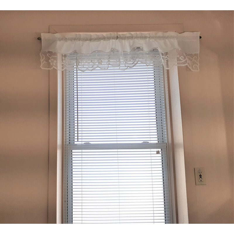 Cantonnière 59 po Meryem Lace, Blanc