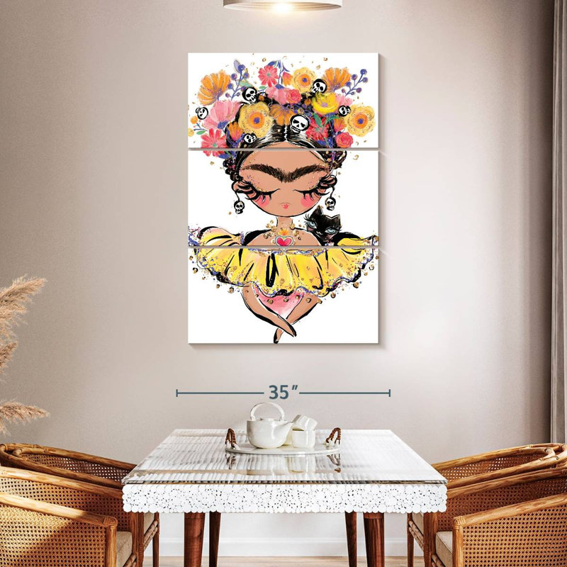 Caricature de Keiraleigh, Frida Kahlo, H 50 po x l 32 po