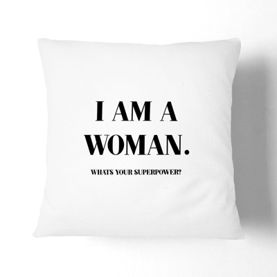 I Am A Woman Square Throw Cushion