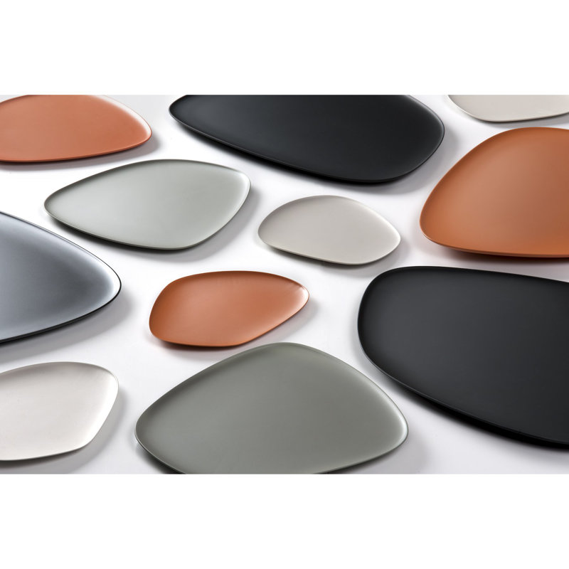 Namasté Decorative Plate Set, Black/Gray/Taupe