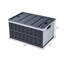 Caisse de rangement pliable et empilable en plastique avec couvercle et poignées de transport, bac de rangement pliable pour la maison, le garage, le placard et les articles ménagers