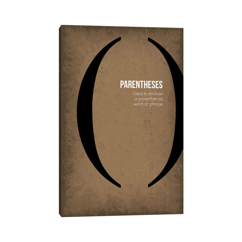 Parentheses - Wrapped Canvas Painting, 20.32 cm H x 30.48 cm W