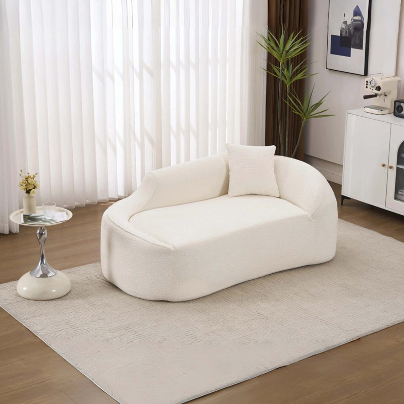 Chaise longue longue à compression Compression, Blanc lait