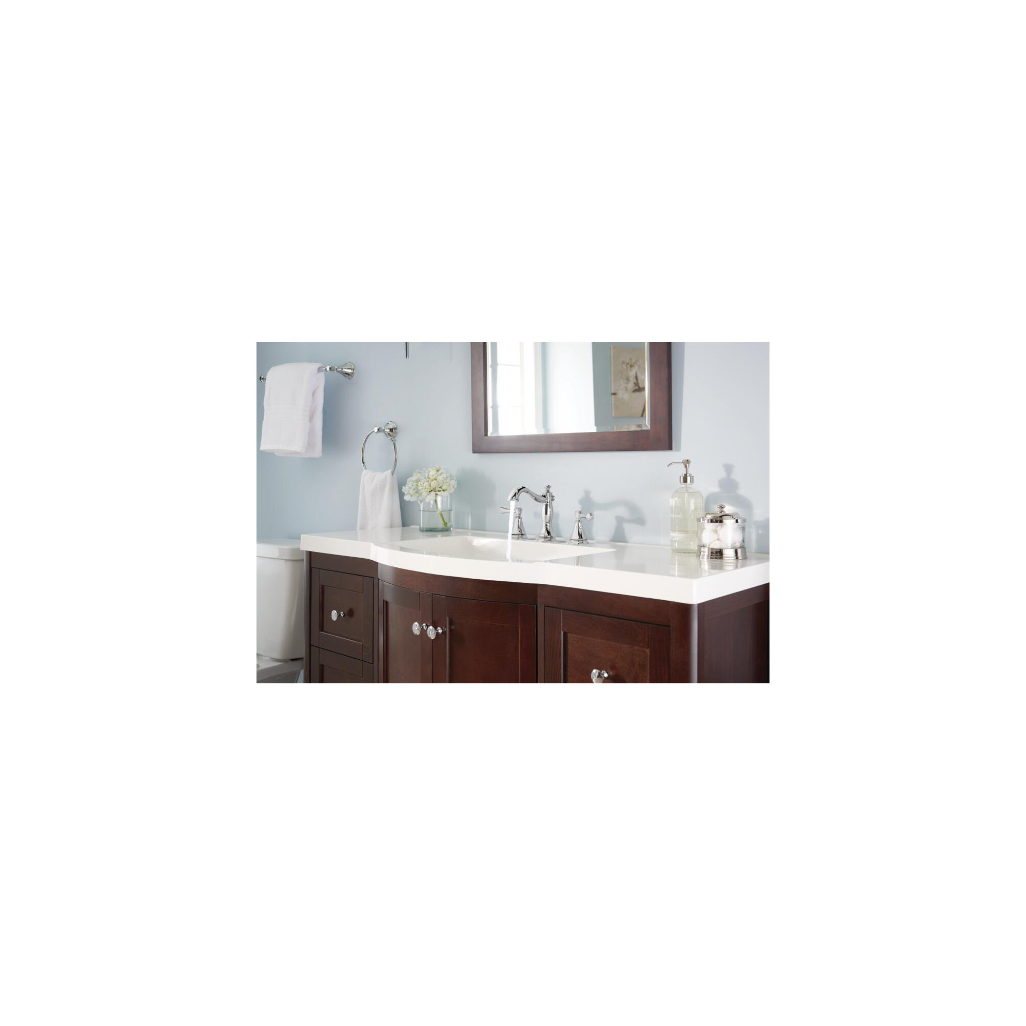 Cassidy Widespread Bathroom Faucet 3 Hole, 2-handle Bathroom Sink Faucet with Drain Assembly, Chrome