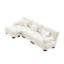 Salon modulaire de luxe - Canapé modulaire surdimensionné en chenille blanche