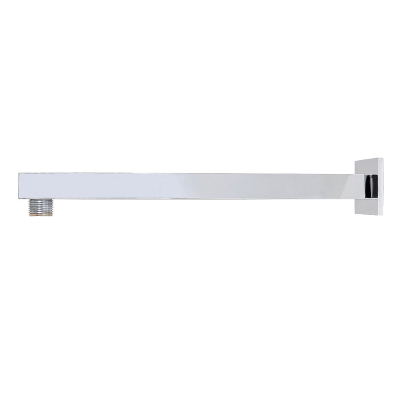Kingston Brass Claremont 12-Inch Shower Arm with Square Flange, Polished Chrome