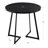 30 Inch Black Small Round Dining Table for 2 – Mid-Century Modern Kitchen Table, Breakfast Table, Bistro Table, Indoor & Outdoor MDF Wood Table with Metal Frame, Rustic Modern Dining Table-464769420
