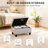Flannel Upholstered Flip-Top Storage Ottoman with Soft Close Hinge, Footrest Bench