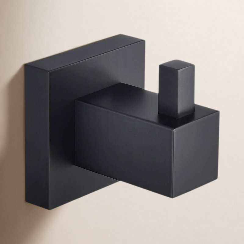 Wall Mounted Robe Hook, Matte Black