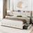 Upholstered Bed Frame With 4 Drawers,Diamond Tufted Bed Frame With Charging Station-566097006-566097004