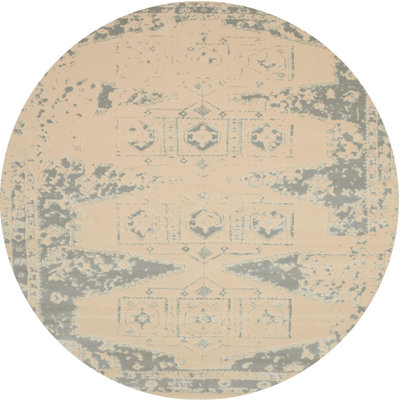 Tapis beige/gris contemporain