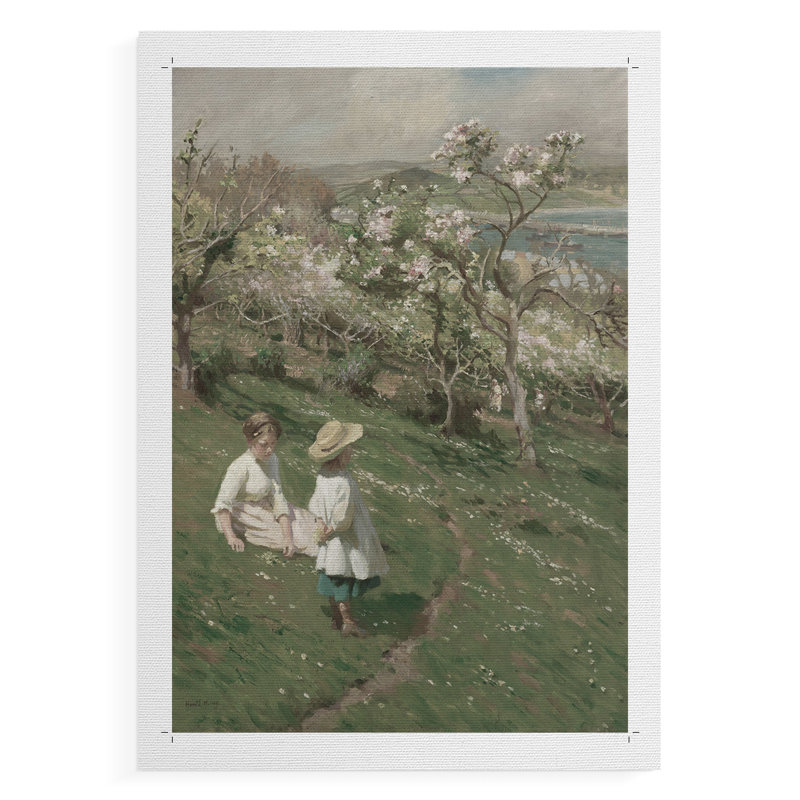 Impression florale rétro LXV - impression sur toile seulement - non encadrée, H 48 po x l 32 po