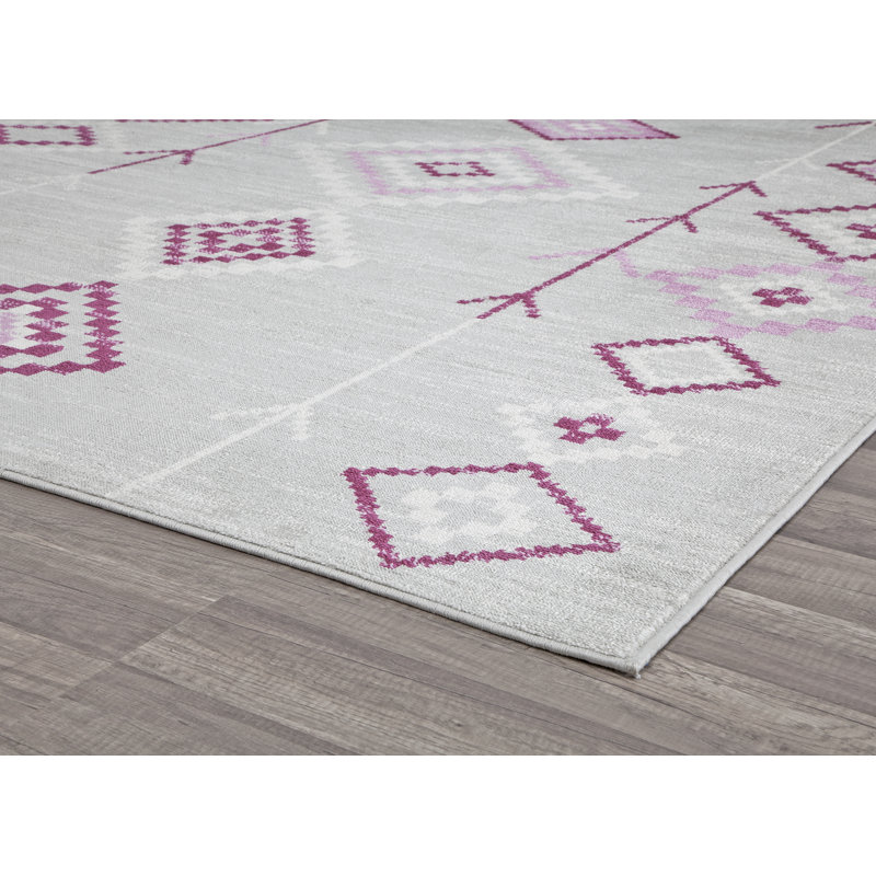 Bodrum Tribal Native Fuschia Area Rug, Rectangle 2' x 4'