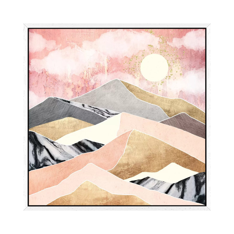 Summer Sun - Print on Canvas, 45.72 cm H x 45.72 cm W, White Framed
