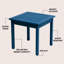 Table de bout d'extérieur carrée en bois d'acacia 18 po Archer-450244874