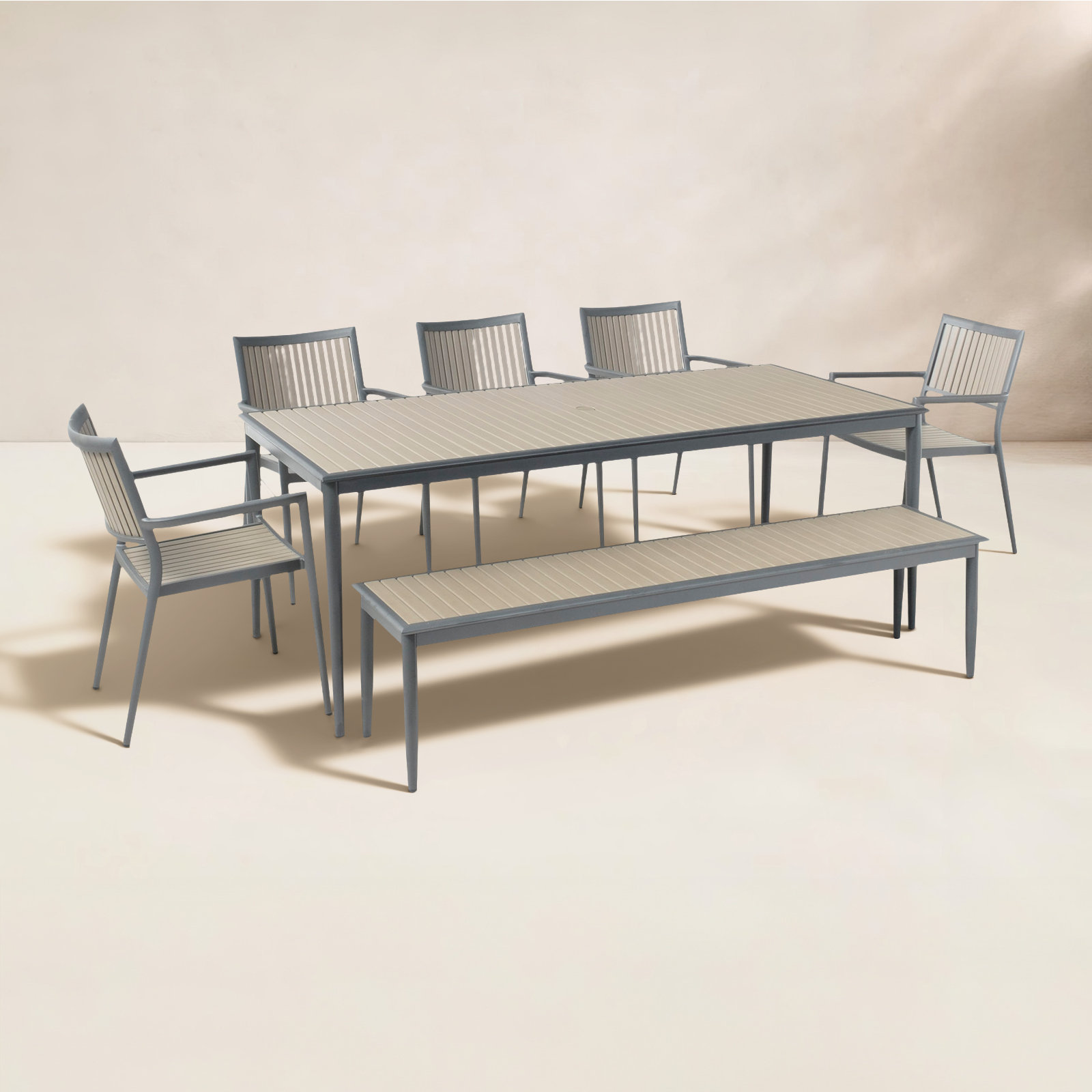 Limetta 78" Patio Dining Set, 5
