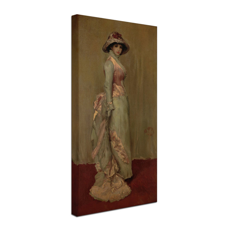 « harmonieux en rose et gris lady meux », reproduction sur toile tendue, H 19 po x l 10 po