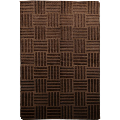 Hand-Knotted High-Quality Brown Area Rug