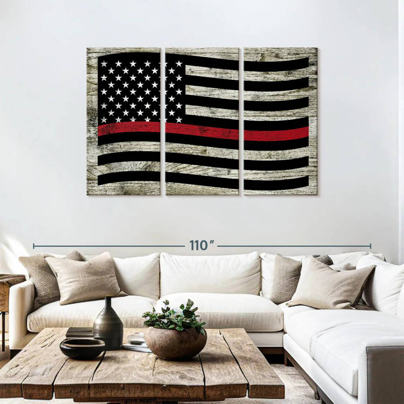 Lelar US Firefighter Flag, 48" H x 74" W