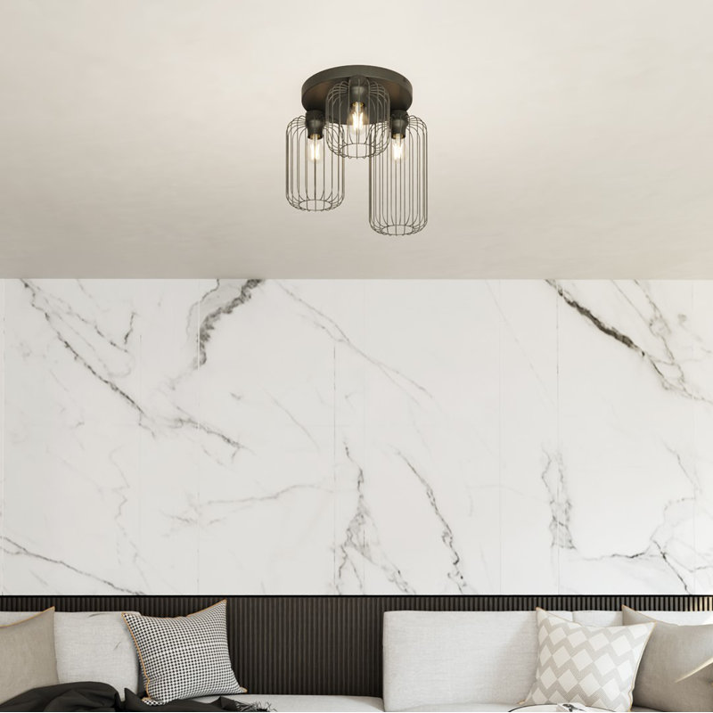 Aideth Flush Mount, Matte Black