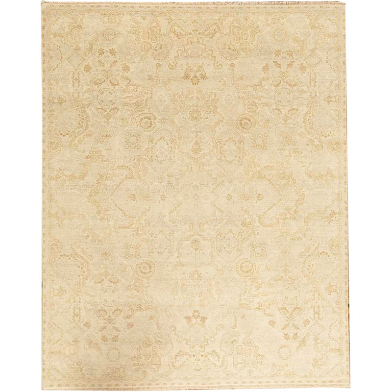 Wool Oriental Area Rug in Beige