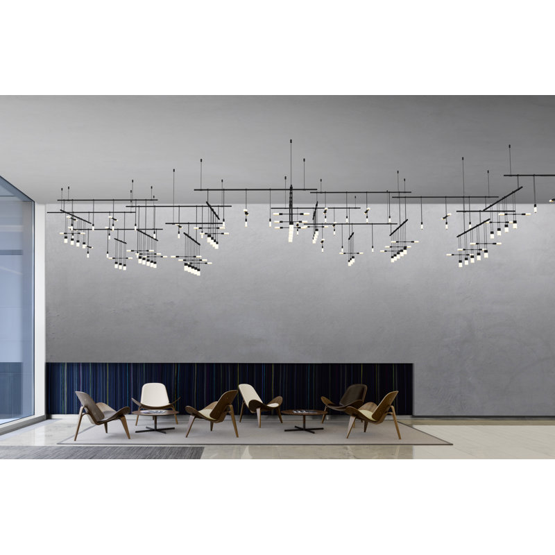 Suspenders® 35 - Light LED Chandelier, Satin Black