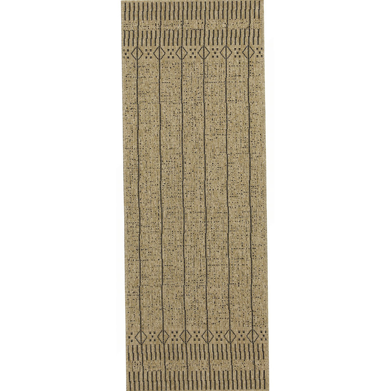 Earth Black Indoor/Outdoor Area Rug, Runner 2'7" x 7'3"