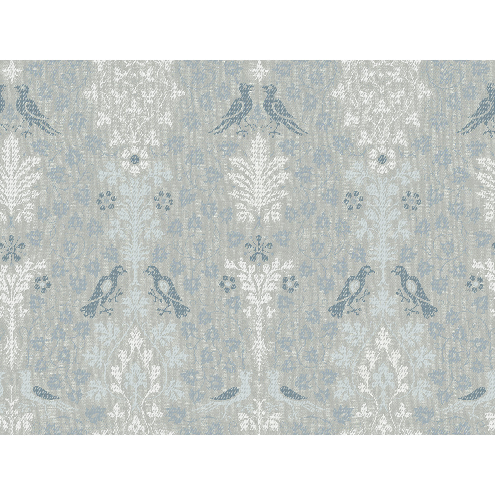 Yuki Osada Damask Wallpaper, Soft Blue