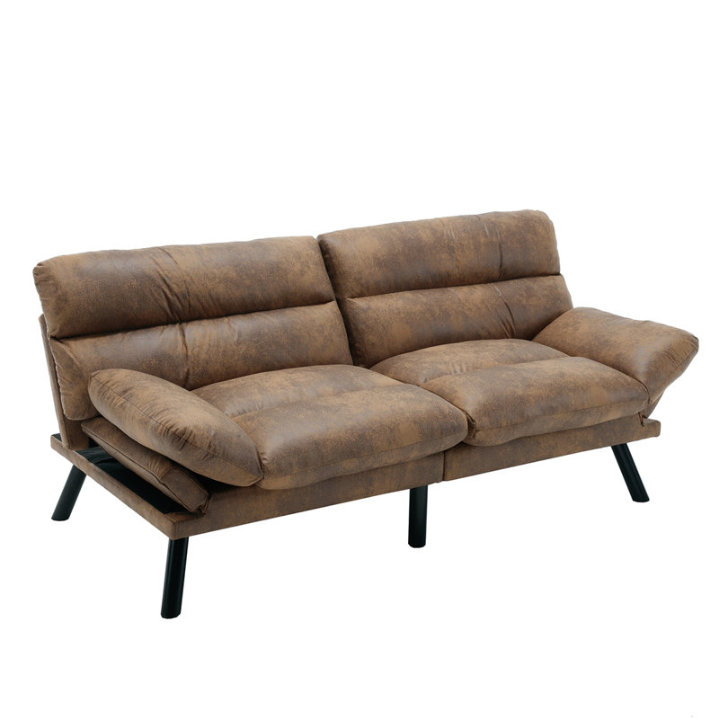 Hillert Upholstered 70.08'' Sofa, Coffee Microsuede Incorrect