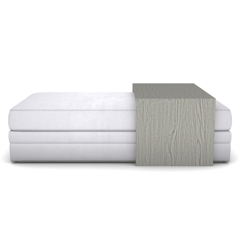 Tour de lit Boyden avec table large, Neige Navada, Gris colombe