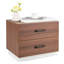Table de chevet 2 tiroirs en brun