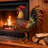 Chioke Rooster Weather Resistant Metal Garden Statue