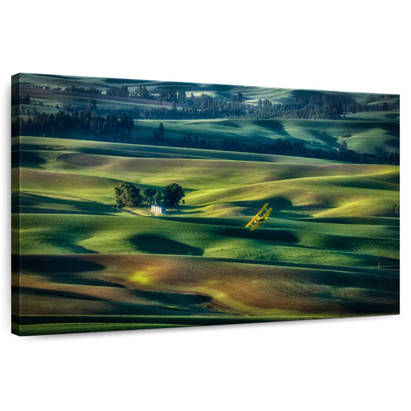 Alvord Crop Duster au lever du soleil par Steptoe Butte, H 20 po x l 30 po