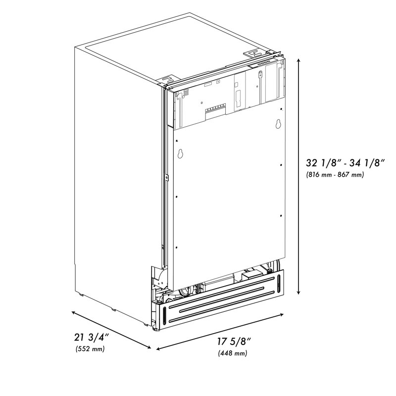 ZLINE Autograph Edition 18 in. Tallac Series Dishwasher in White Matte W/ Champagne Bronze Handle, 51dBa (DWVZ-WM-18-CB)