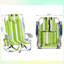 Chaise de plage pliable pour le camping et les pique-niques, structure en aluminium vert, assise de 63,5 cm (25 pouces), capacité de charge de 100 kg (220 livres).
