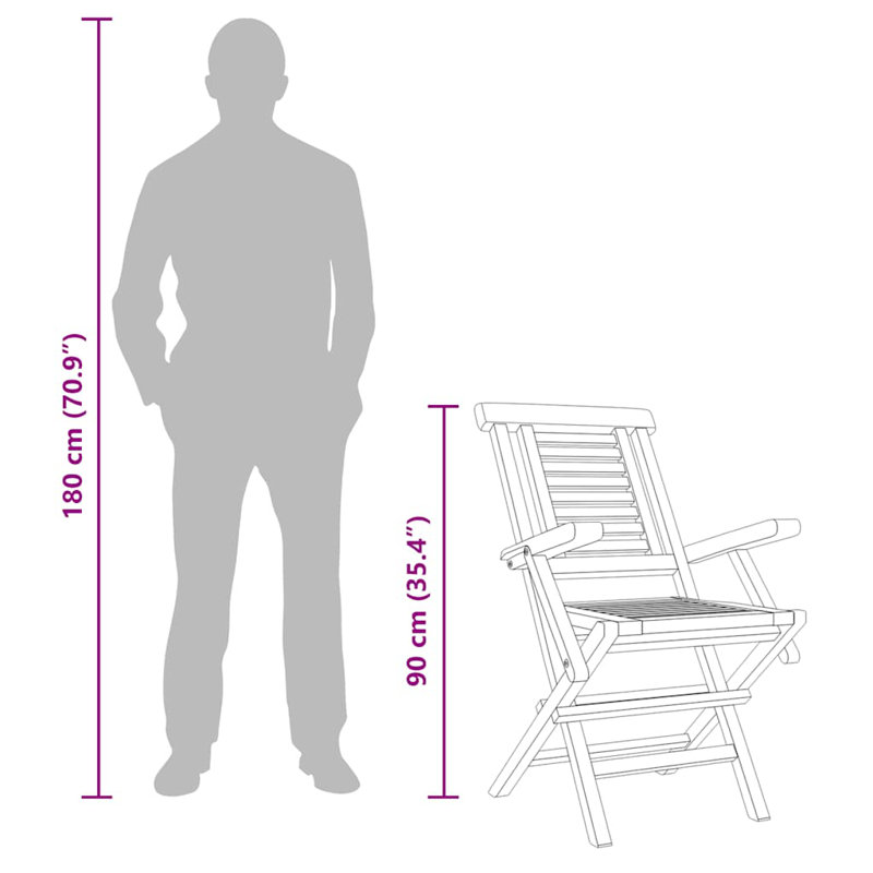 Capetown Solid Wood Patio Folding Chair Folding Chair Set