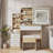 Vanity Desk With Sliding Mirror And Lights-1667091734