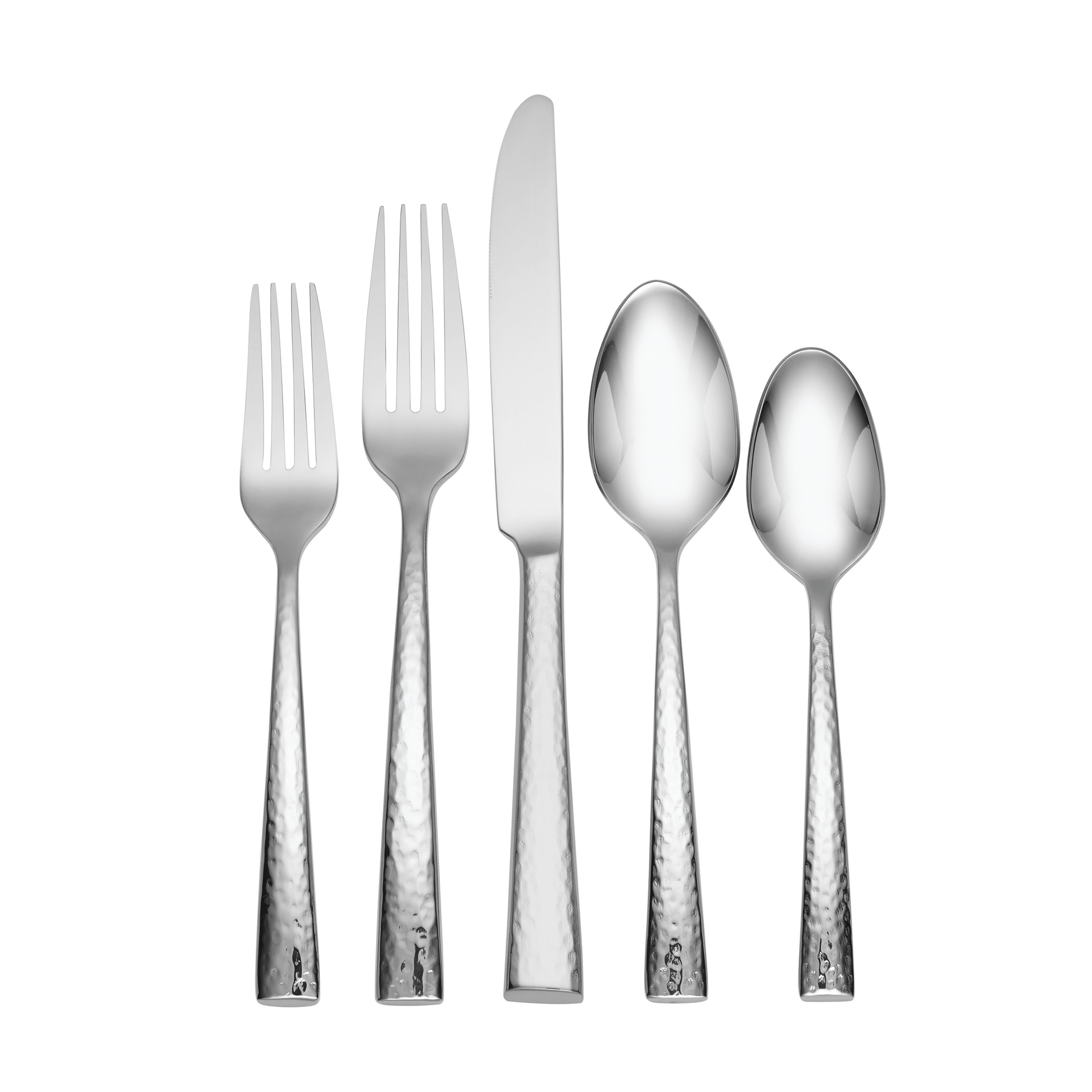 Oneida Cabria Hammered 20-Piece Stainless Steel Flatware Set