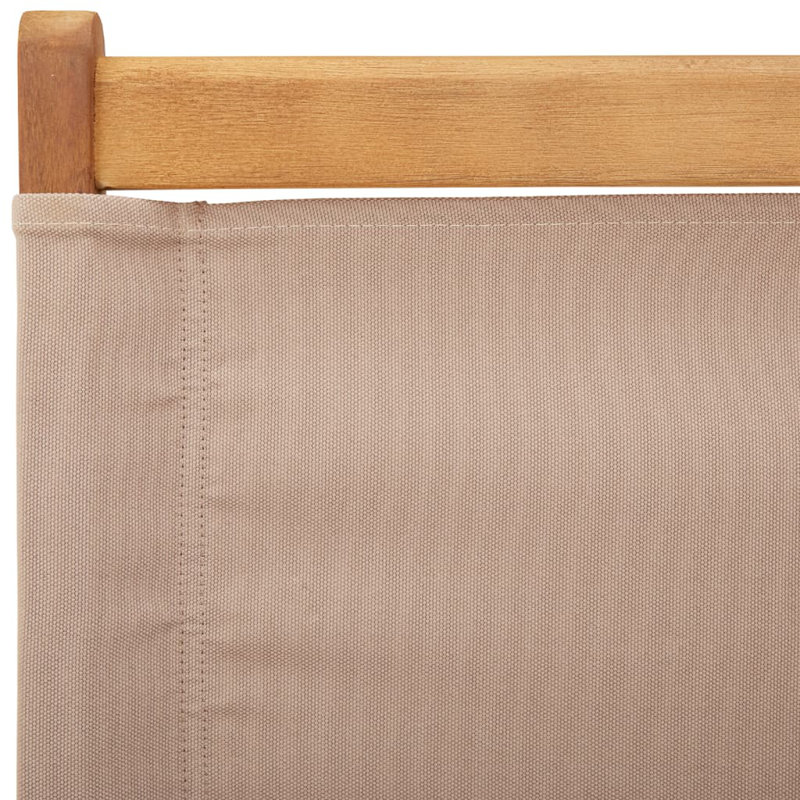 15-4 Polyester/Polyester Blend Garden Chair With Cushion Folding Chair Set, Taupe