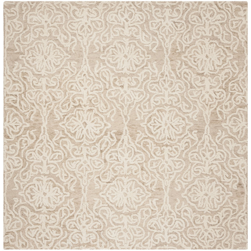 Davyan Hand Tufted Wool Ikat Rug, Square 10'