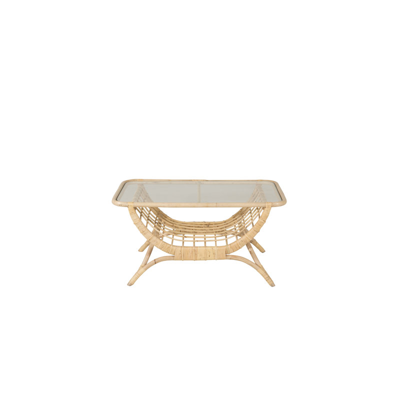 Vikenti Rectangular Bamboo Outdoor Coffee Table , 95cm cm W 60.5cm cm D