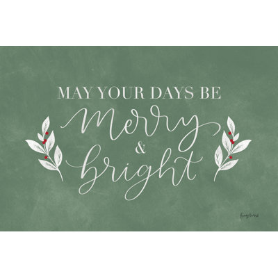 Green Christmas I by Becky Thorns - Wrapped Canvas Print