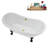 59" Streamline Clawfoot Tub,Tray,Drain, Clawfeet-101628974-102220278