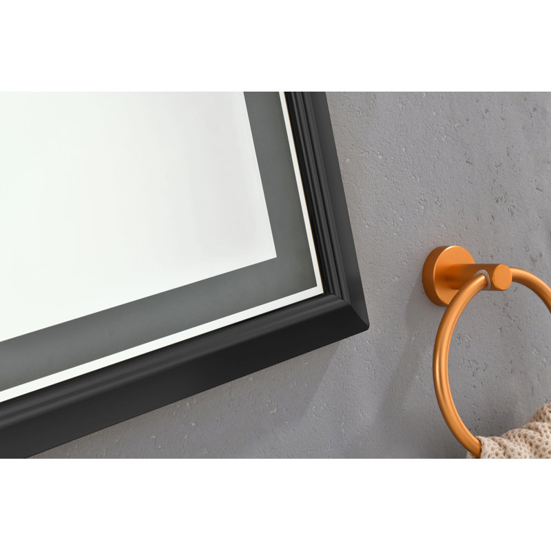 Miroir mural Daesia, Noir, noir, noir, noir, 29,7 po x 48 po