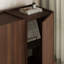 Console Modern Milano en noyer de 70,9 po x 31,5 po x 17,7 po | 100% panneau de particules enduit de mélamine, épaisseur: 0,7 pouce | Charnières à fermeture en douceur, tablettes multiples, design élégant pour le salon et le vestibule-1441276432