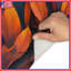 Tapis de bain Vibrant Orange Leaves-78871894