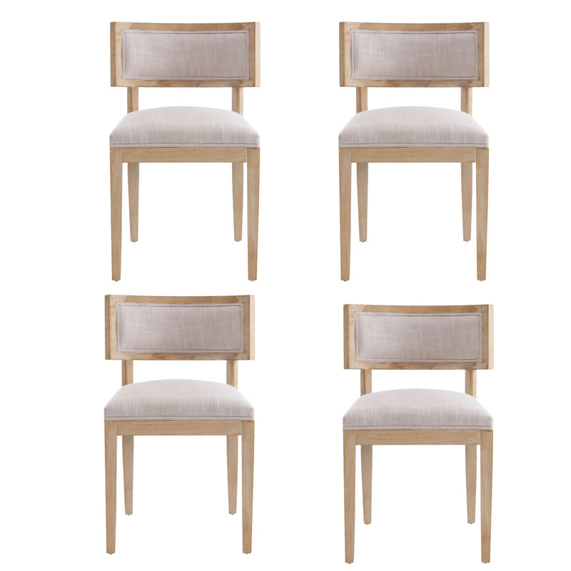Fully Assembled Dining Chair, Upholstered Side Chair With Solid Wood Legs (set Of 4), 4